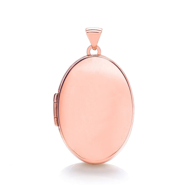 Jewellery - R/G Oval Plain Locket - by Hearts Forever Jewellers