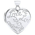W/G Heart Locket with Love engraved