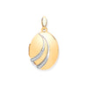 Diamond Jewellery - Y/G & Diamonds Oval Locket - by Hearts Forever Jewellers