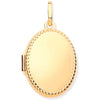 Jewellery - Y/G Millgrain Edge Oval Locket - by Hearts Forever Jewellers