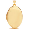 Jewellery - Y/G Oval Plain Locket - by Hearts Forever Jewellers