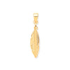 Necklace - Y/G Feather Leaf Pendant - by Hearts Forever Jewellers
