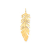 Necklace - Y/G Feather Leaf Large Pendant - by Hearts Forever Jewellers