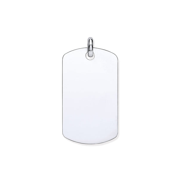 Necklace - W/G Dog Tag Pendant - by Hearts Forever Jewellers