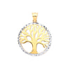 Necklace - Y & W/G Tree of Life Pendant - by Hearts Forever Jewellers