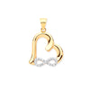 Cubic Zirconia Necklace - Y/G Cz Infinity, Heart Pendant - by Hearts Forever Jewellers