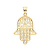 Necklace - Y/G Filigree Hamsa Pendant - by Hearts Forever Jewellers