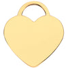 Necklace - Y/G Plain Heart Pendant - by Hearts Forever Jewellers