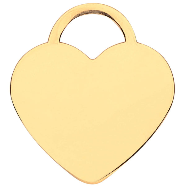Necklace - Y/G Plain Heart Pendant - by Hearts Forever Jewellers