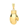 Necklace - Y/G Hollow, Plain Boxing Glove Pendant - by Hearts Forever Jewellers