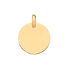 Necklace - Y/G 19mm Plain Round Pendant - by Hearts Forever Jewellers