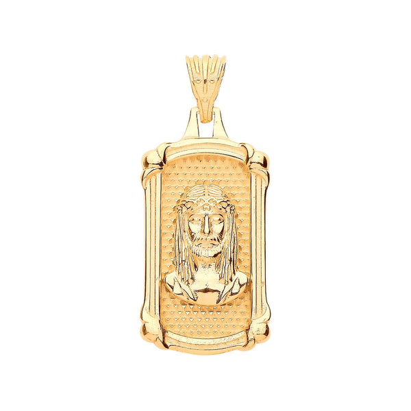 Necklace - Y/G Jesus Dog Tag Pendant - by Hearts Forever Jewellers