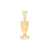 Cubic Zirconia Necklace - Y/G CZ Nefertiti Pendant - by Hearts Forever Jewellers