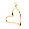 Necklace - Y/G Cut Out Heart Pendant - by Hearts Forever Jewellers