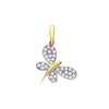 Cubic Zirconia Necklace - Y/G Butterfly CZ Pendant - by Hearts Forever Jewellers