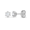 Platinum 950 0.50ct 6 Claw Natural Diamond Solitaire Stud Earrings