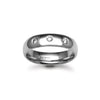 Platinum Diamond Ring - Platinum 3mm Natural Diamond 6pts Rubover set Wedding Ring - by Hearts Forever Jewellers