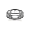 Platinum Diamond Ring - Platinum 4mm Natural Diamond 12pts Rubover set Wedding Ring - by Hearts Forever Jewellers