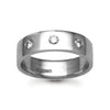 Platinum Diamond Ring - Platinum 3mm Natural Diamond 6pts Rubover set Wedding Ring - by Hearts Forever Jewellers