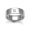 Platinum Diamond Ring - Platinum 3mm Natural Diamond 4pts Rubover set Wedding Ring - by Hearts Forever Jewellers