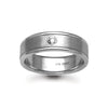 Platinum Diamond Ring - Platinum 4mm Natural Diamond 3pts Rubover set Wedding Ring - by Hearts Forever Jewellers