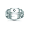 Platinum Diamond Ring - Platinum 4mm Natural Diamond 6pts Rubover set Wedding Ring - by Hearts Forever Jewellers