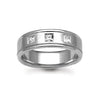 Platinum Diamond Ring - Platinum 4mm Natural Diamond 12pts Rubover set Wedding Ring - by Hearts Forever Jewellers