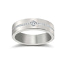 Platinum Diamond Jewellery - Platinum RBC Flat Court Natural Diamond Wedding Band Half Set - 4mm - 28pts - by Hearts Forever Jewellers