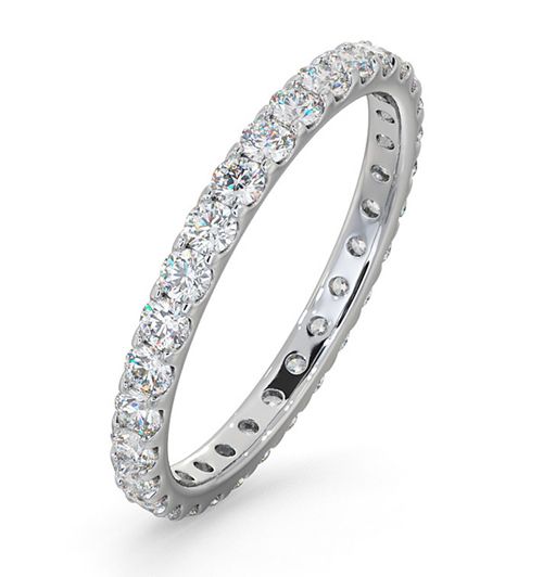 Platinum 1.00ct Ring - Platinum Claw Set Full Eternity Ring Natural Diamond 1.00ct G VS - by Hearts Forever Jewellers