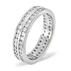 Platinum 1.00ct Ring - Platinum Channel Set 2 Row Full Eternity Ring Natural Diamond 1.00ct G VS - by Hearts Forever Jewellers