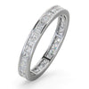 Platinum 1.00ct Ring - Platinum Channel Set Princess Cut Full Eternity Ring Natural Diamond 1.00ct G VS - by Hearts Forever Jewellers