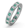 Platinum 0.50ct Ring - Platinum Channel Set Princess Cut Full Eternity Ring Natural Diamond 0.50ct Em 0.65ct G VS - by Hearts Forever Jewellers