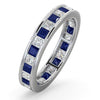 Platinum 0.50ct Ring - Platinum Channel Set Princess Cut Full Eternity Ring Natural Diamond 0.50ct Saph 0.70ct G VS - by Hearts Forever Jewellers