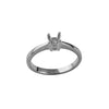 Platinum Ring - Platinum 0.25ct 4mm Round Solitaire 4 Claw Ring Mount - by Hearts Forever Jewellers