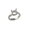 Platinum Ring - Platinum 0.25ct 4mm Round Solitaire 4 Claw Ring Mount - by Hearts Forever Jewellers