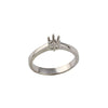 Platinum Ring - Platinum 0.25ct 4mm Round Solitaire 6 Claw Ring Mount - by Hearts Forever Jewellers