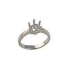 Platinum Ring - Platinum 0.25ct 4mm Round Solitaire 6 Claw Ring Mount - by Hearts Forever Jewellers