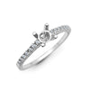 Platinum 0.17ct Ring - 950 Platinum 0.17ct Natural Diamond Semi Set Ring - Holds 0.25ct - by Hearts Forever Jewellers