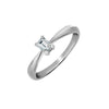 Platinum Diamond Ring - Platinum 25pts Emerald Cut Solitaire Dia Ring - by Hearts Forever Jewellers
