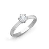 Diamond Ring - Lab 18ct White Gold 25pts Solitaire Diamond Ring - by Hearts Forever Jewellers