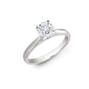 Platinum Round Brilliant Cut Ring - Platinum 25pts Solitaire Natural Diamond Wed-fit Ring - by Hearts Forever Jewellers