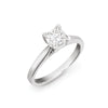 Platinum Princess Cut Ring - Platinum 25pts Solitaire Natural Diamond Wed-fit Ring - by Hearts Forever Jewellers