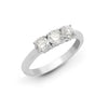 Platinum Round Ring - 950 Platinum 0.25ct Natural Diamond Claw Set Trilogy Ring - by Hearts Forever Jewellers