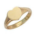 Y/G Heart Plain Maiden Signet Ring