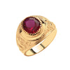 Cubic Zirconia Ring - Y/G Red CZ College Ring - by Hearts Forever Jewellers
