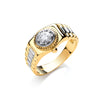 Cubic Zirconia Ring - Y/G Gents Cz Ring - by Hearts Forever Jewellers