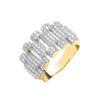 Cubic Zirconia Ring - Y/G Cz Fancy Link Ring - by Hearts Forever Jewellers