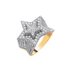 Cubic Zirconia Ring - Y/G CZ 3D Star Ring - by Hearts Forever Jewellers