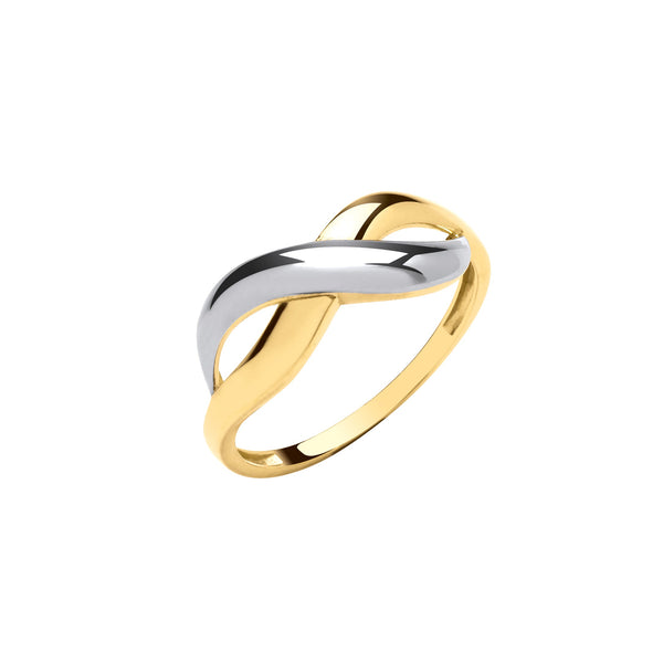 Ring - Y & W/G Infinity Ring - by Hearts Forever Jewellers