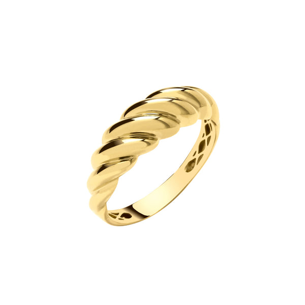 Ring - Y/G Rope Ladies Ring - by Hearts Forever Jewellers